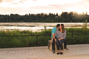 Ashley and Kris at the spot he proposed